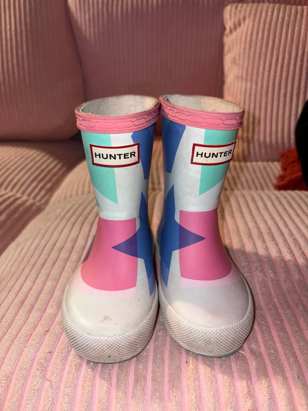 Hunter Kids First Classic Multi Star Rain Boots Size US 6